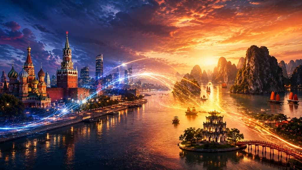 Biểu tượng Moskva và Hà Nội kết nối công nghệ